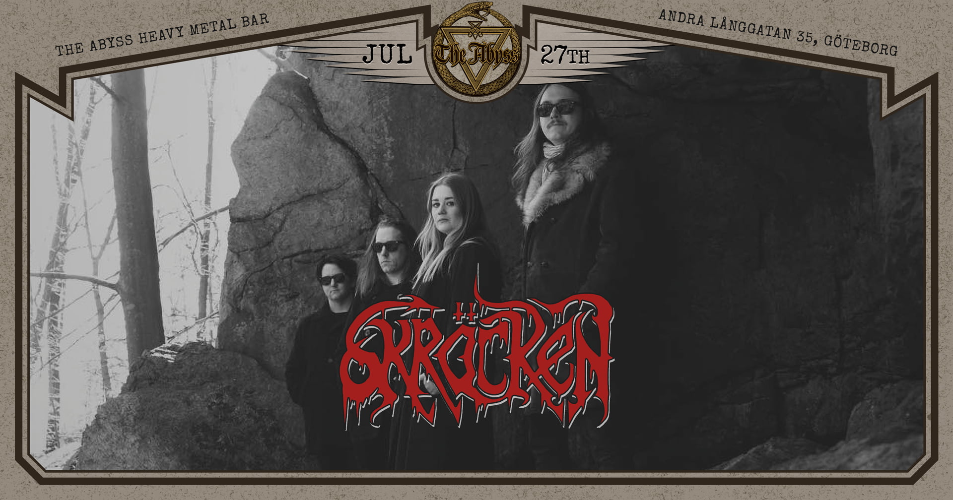 Skräcken live 27th of July @ The Abyss » Andra Långgatan 35