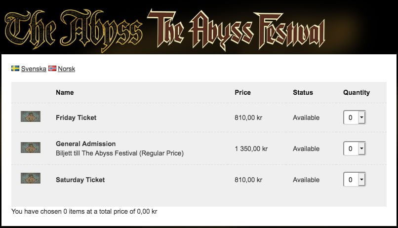 The Abyss Festival 2019 - Single Day Tickets