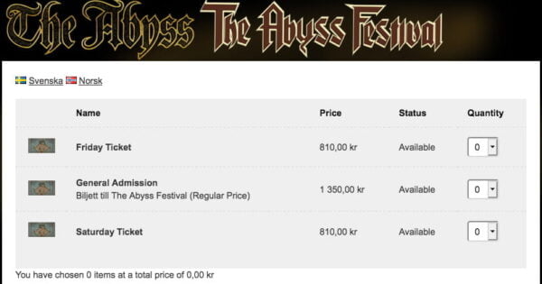 The Abyss Festival 2019 - Single Day Tickets
